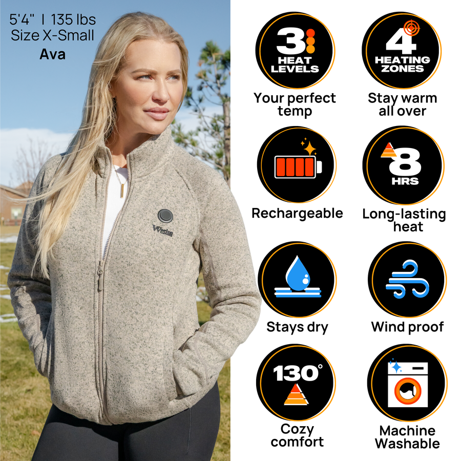 Heated Fleece Jacket for Women Weston Store