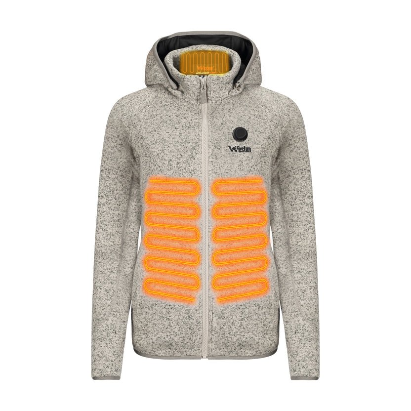 Weston Heated Fleece Jacket For Women - Rechargeable & Electric - Women's Heated Jacket & Sweatshirt For Cold Weather